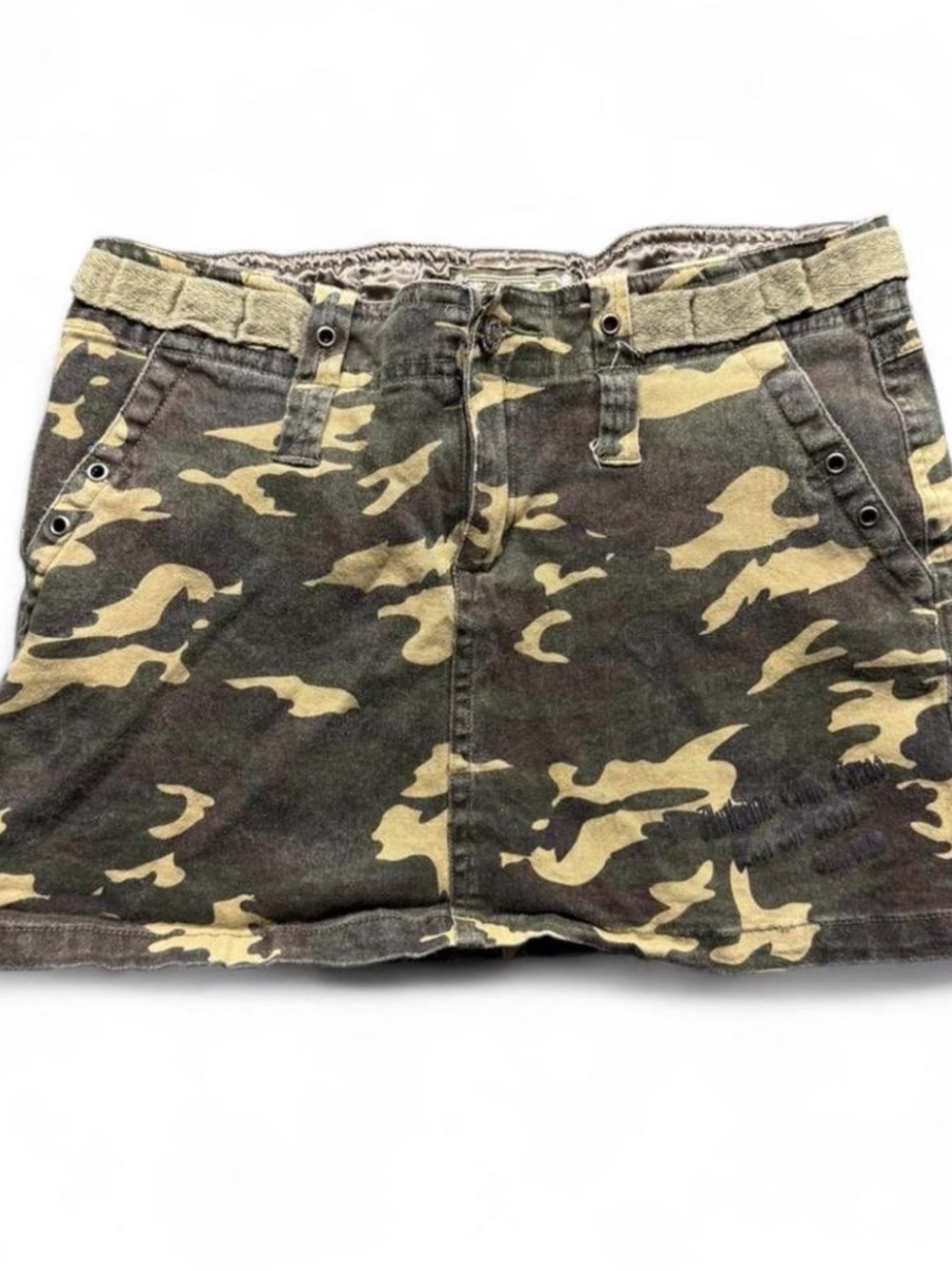 Camouflage Mini Skirt - Olive Camo